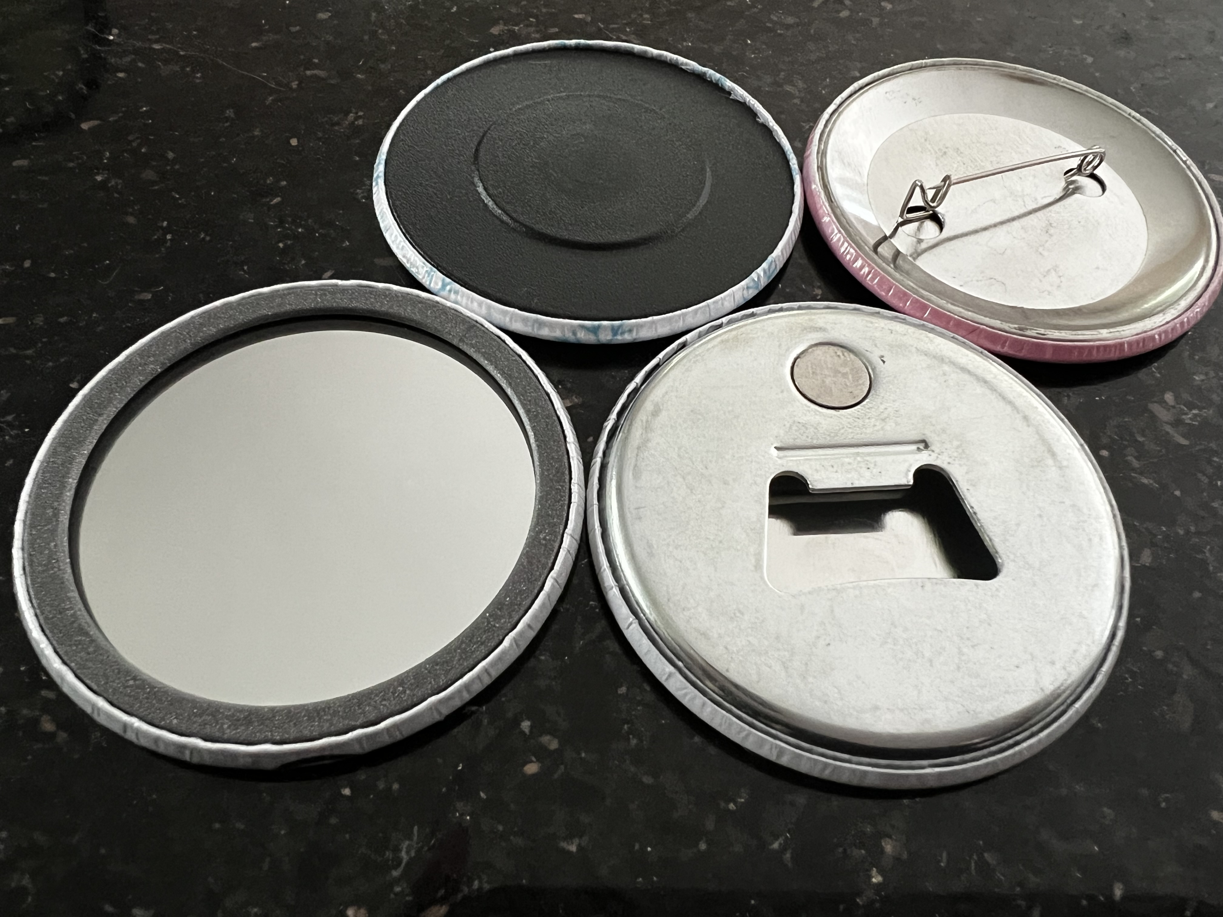 ustom 59mm Magnets, Badges, Mirrors & Bottle Openers