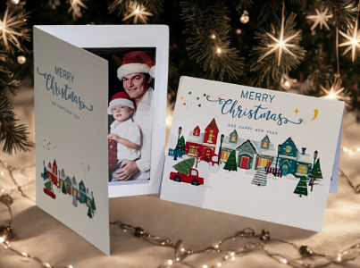Christmas Card & Custom Magnet