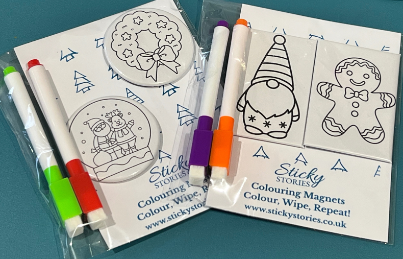 Re-usable Colour-in Magnet Sets