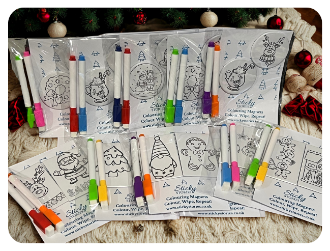 Re-usable Colour-in Magnet Sets
